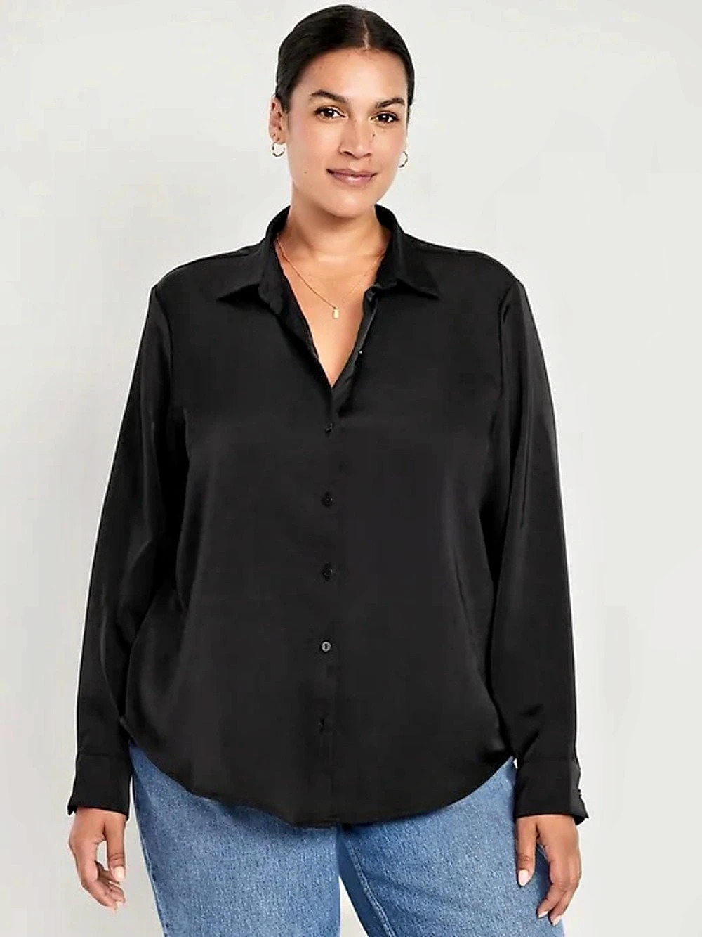 Old Navy Satin Button-Down Shirt